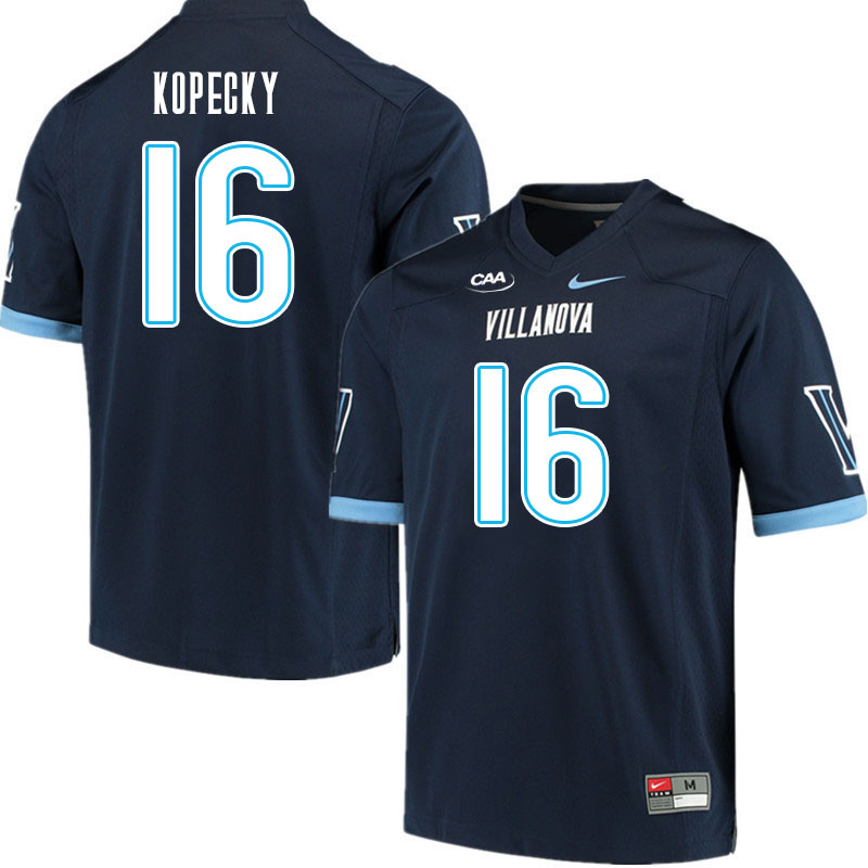 Men #16 Lucas Kopecky Villanova Wildcats College Football Jerseys Stitched Sale-Navy Men #16 Lucas Kopecky Villanova Wildcats College Football Jerseys Stitched Sale-Navy